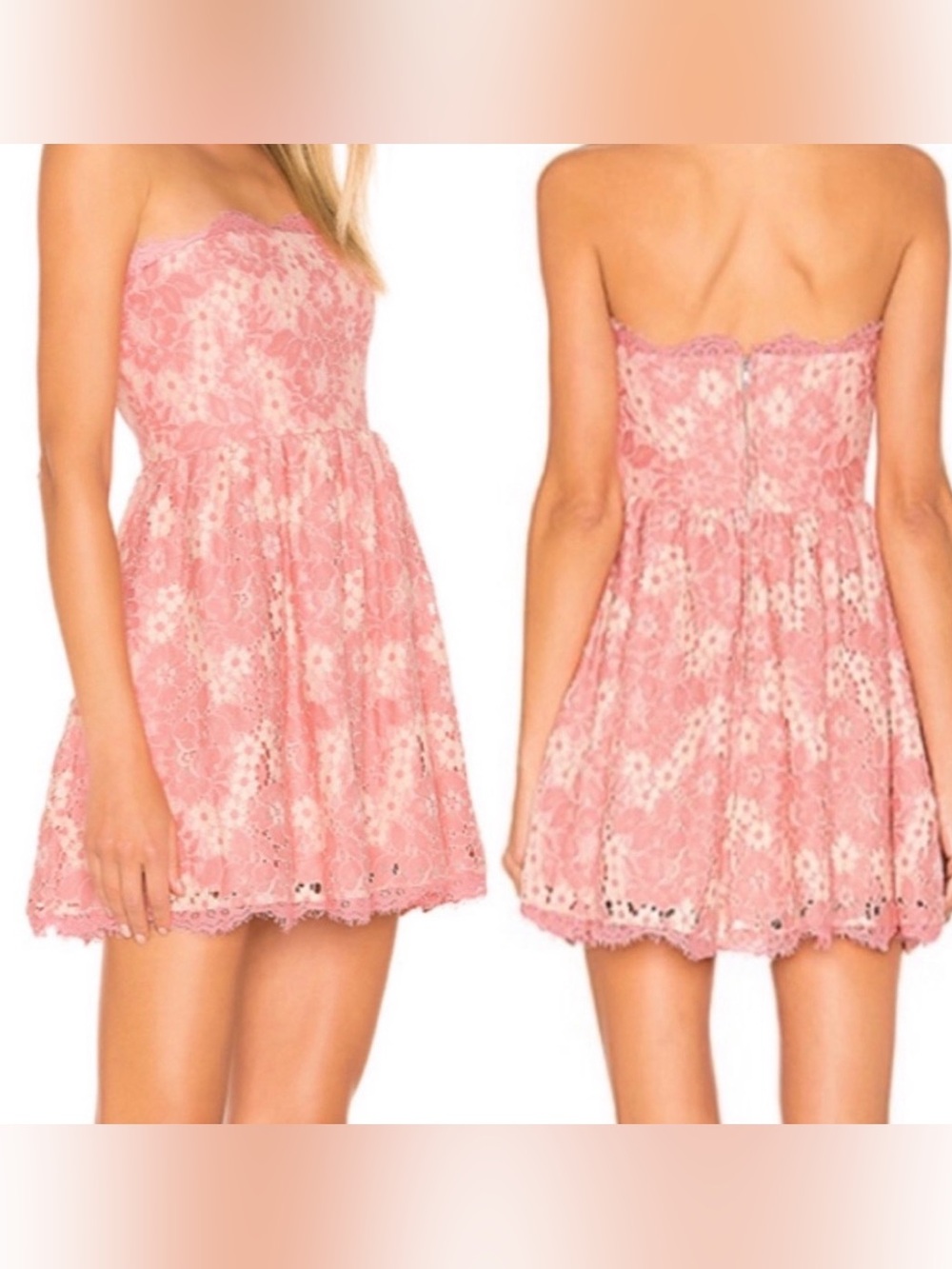 NBD x Revolve Daimilee Pink Lace Dress